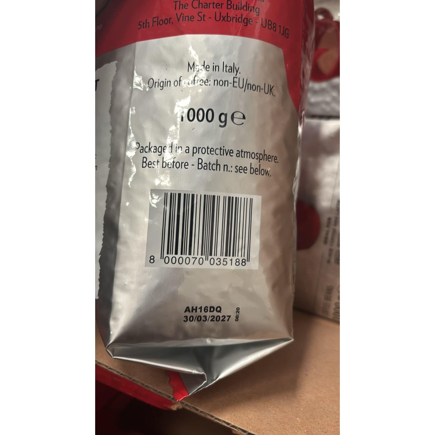 Lavazza Qualità Rossa Coffee Beans 1kg –Medium Roast | Whole Beans | Intensity 5