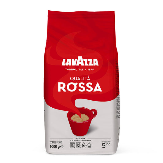 Lavazza Qualità Rossa Coffee Beans 1kg –Medium Roast | Whole Beans | Intensity 5