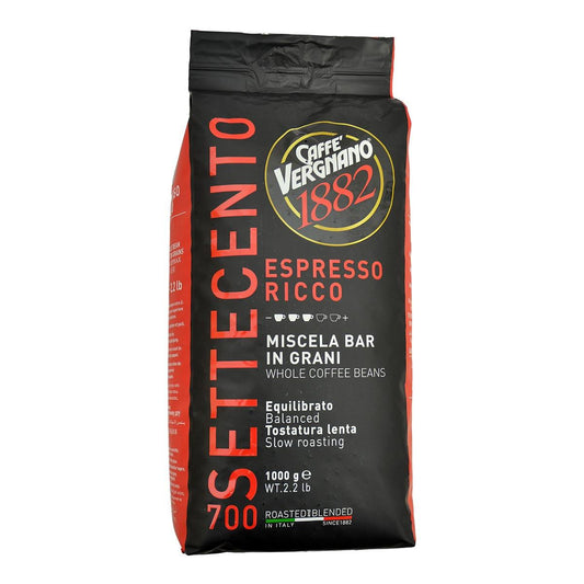 Caffè Vergnano 1882 Espresso Ricco 700 Coffee Beans 1kg bag